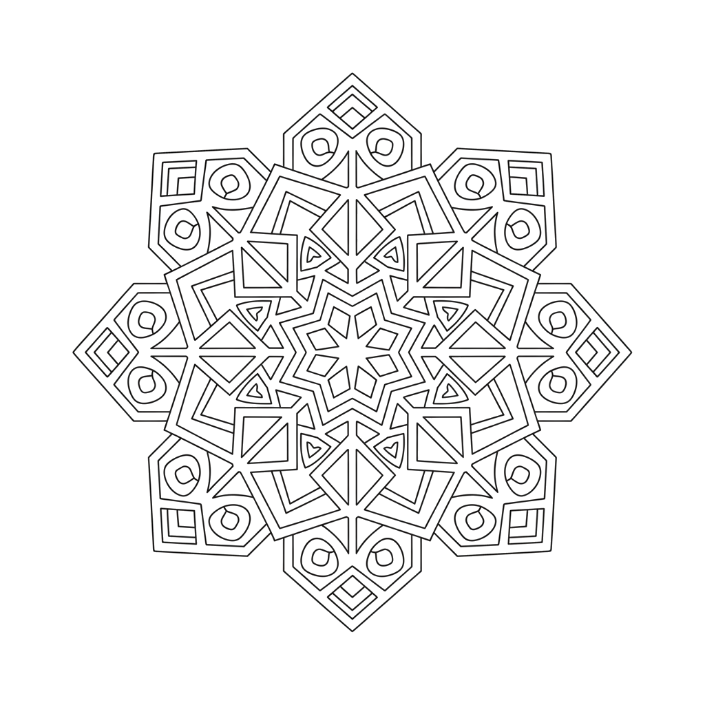 2. Трафарет снежинки