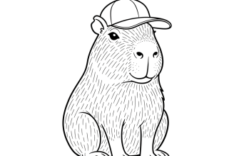 Капибара в кепке