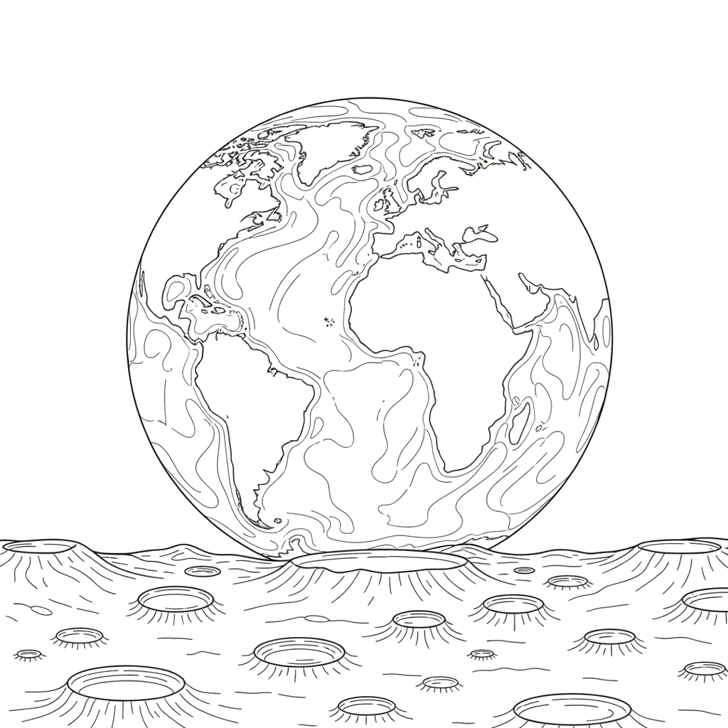 Вид на землю с луны