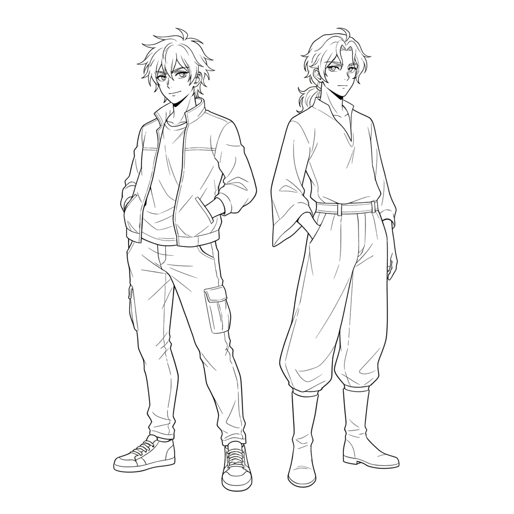 Парни в стиле аниме