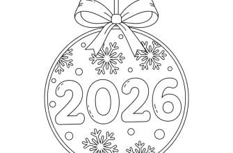 Елочный шар, на котором написано 2 0 2 6