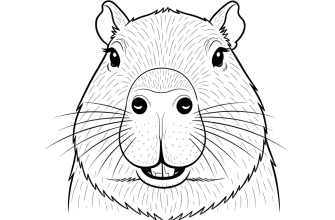 2.Голова капибары крупным планом