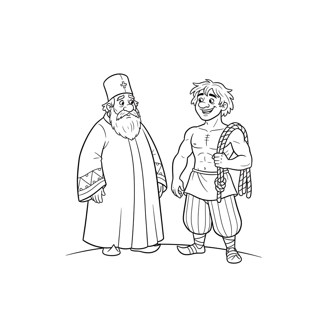 2. Поп и Балда из сказки Пушкина