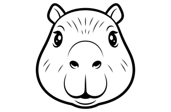 1.Голова капибары крупным планом