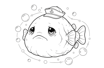 Рыба-капля в стиле аниме
