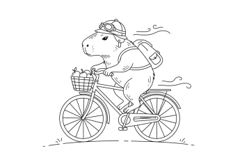 2. Капибара на велосипеде