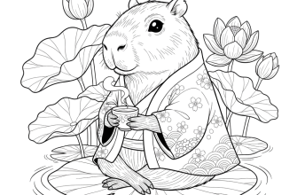 Капибара в стиле аниме