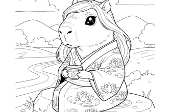 Капибара в стиле аниме