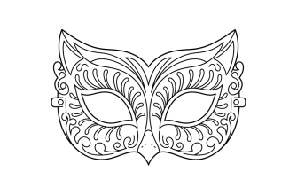 2. Шаблон карнавальной маски для вырезания