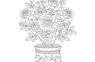 Кустовая роза в горшке