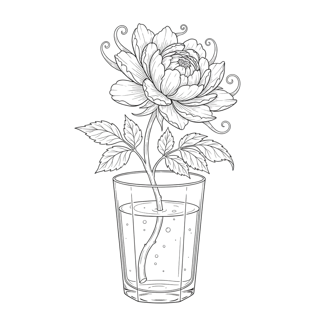 3.Цветок в стакане