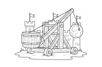 2.Катапульта в средневековье