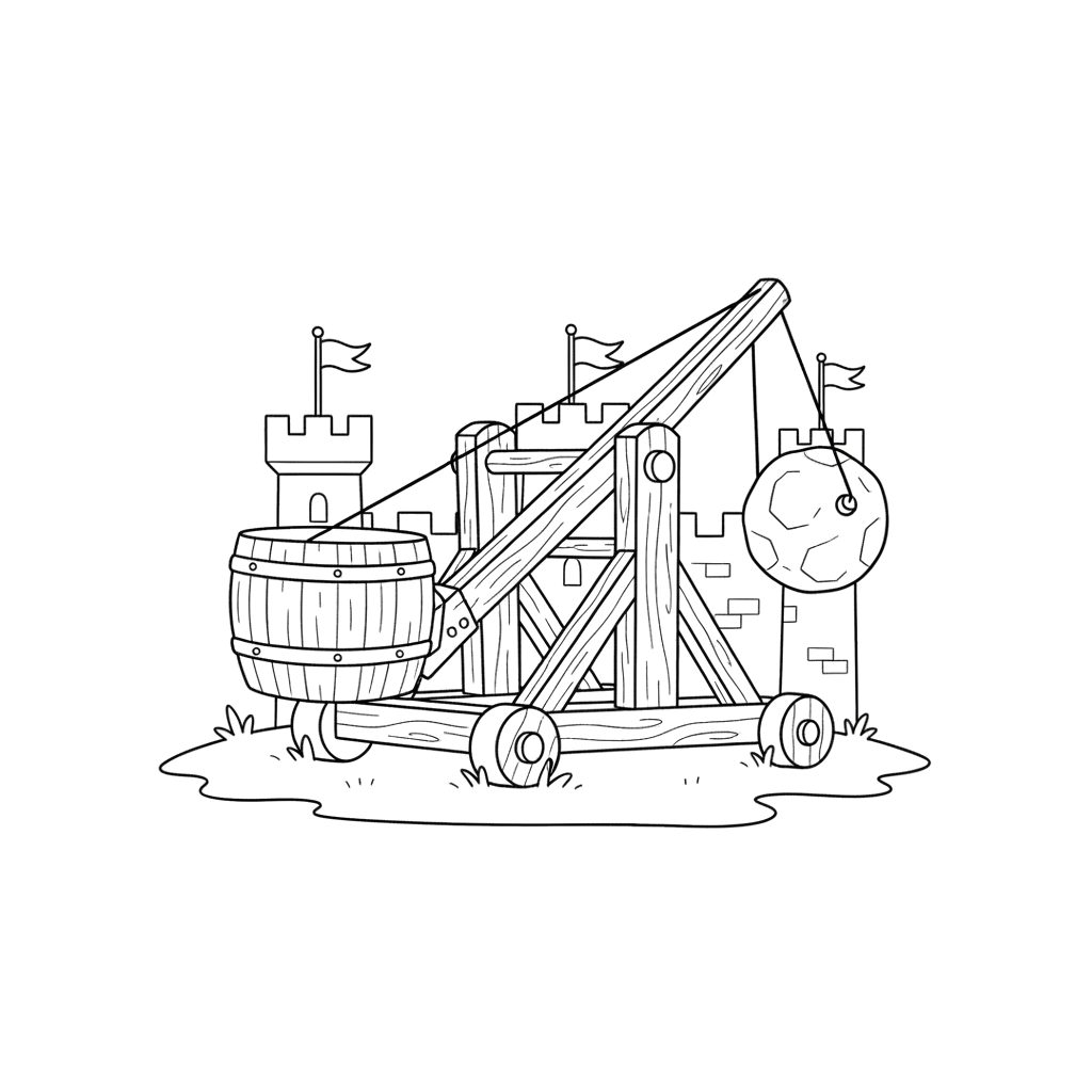 2.Катапульта в средневековье