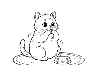 Кот показывает, что хочет кушать