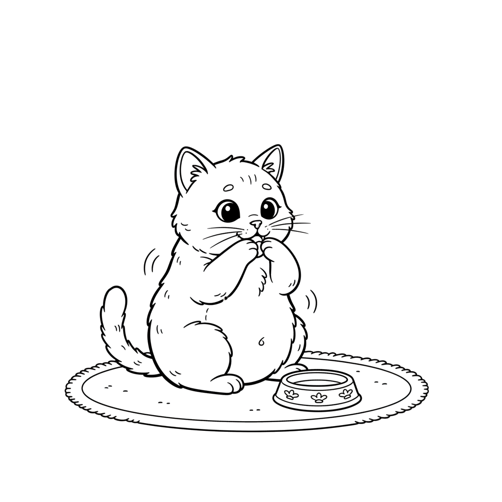 Кот показывает, что хочет кушать