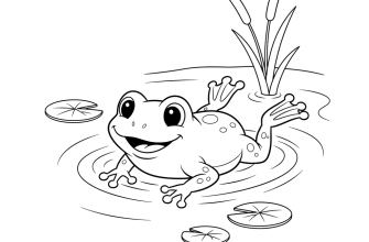 Лягушка плывет
