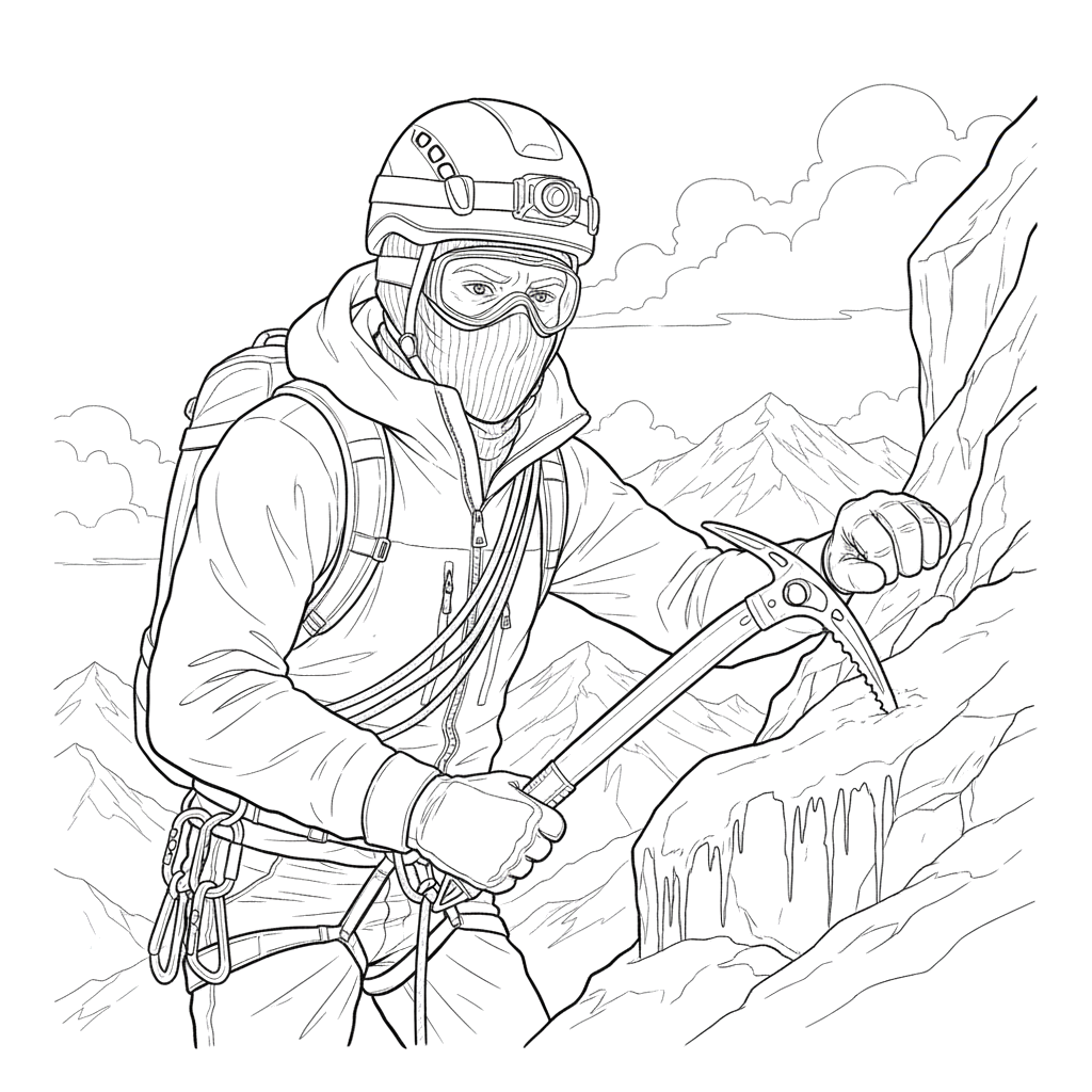 2. Альпинист крупным планом