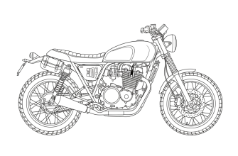 Мотоцикл Скрэмблер