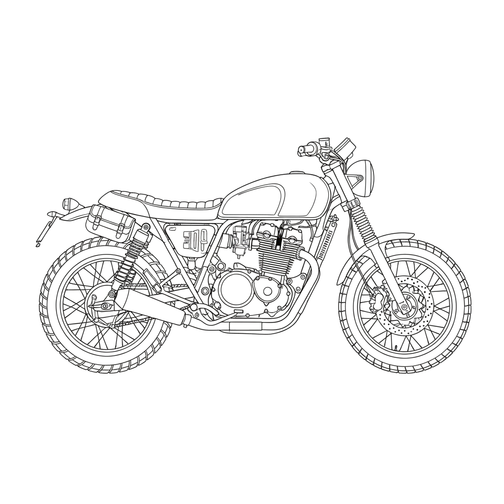 Мотоцикл Скрэмблер