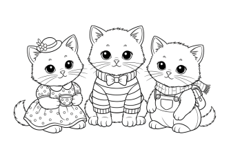 Белые кошечки в одежде