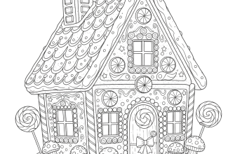 Пряничный дом крупный план