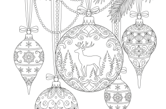 Ёлочные шары крупным планом