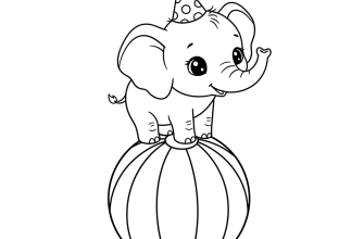 Слоник на мяче