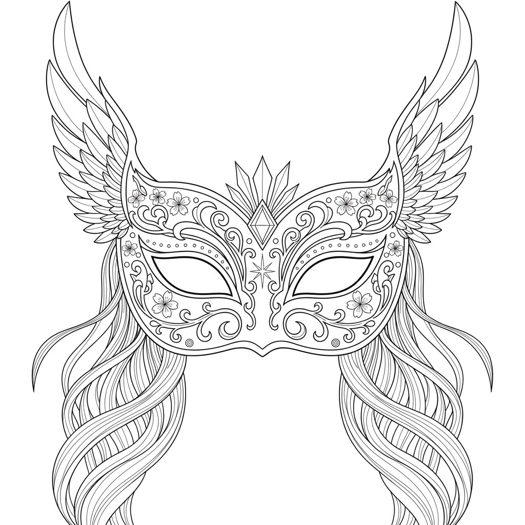 3. Карнавальная маска в стиле аниме