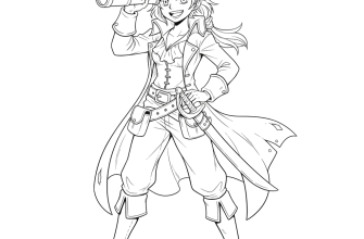 Пират в стиле аниме