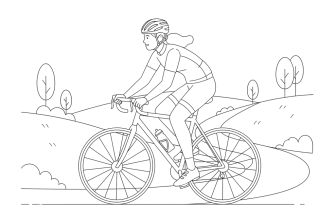 Велосипедистка