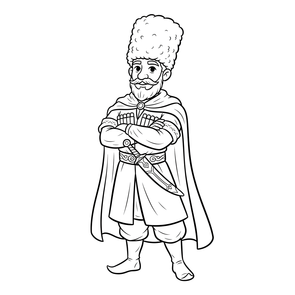 2. Горец в папахе