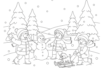 Дети в зимней одежде