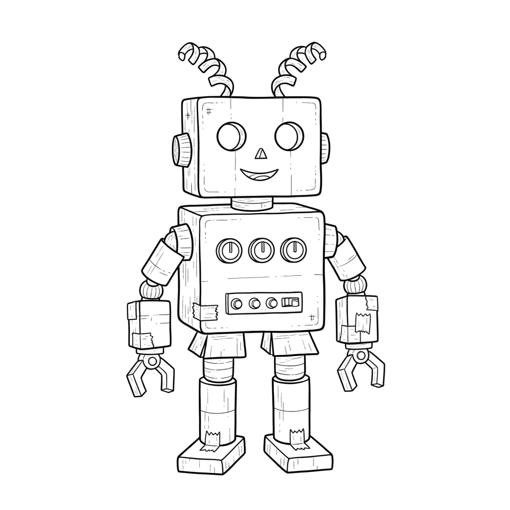 Робот из картона