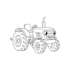 трактор раскраска для детей