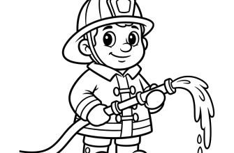 1.раскраска пожарный