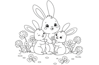 раскраска зайцев